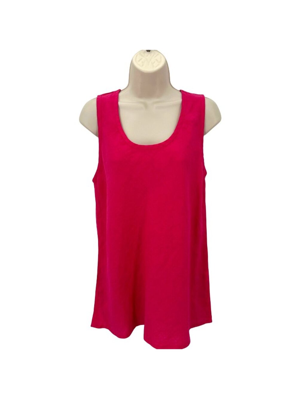 NWOT Flax Womens Pink 100% Linen Sleeveless Scoop Neck Lightweight Tank Top S